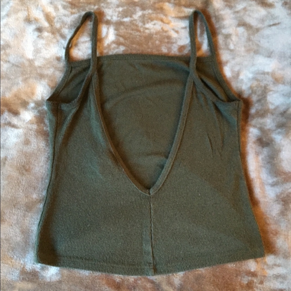 low back cut crop top
